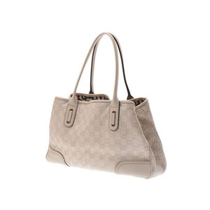 Gucci GG bag White leather gray tote ssima Ivory